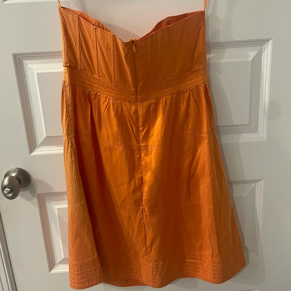 Orange Strapless dress size 6 - Picture 3 of 3